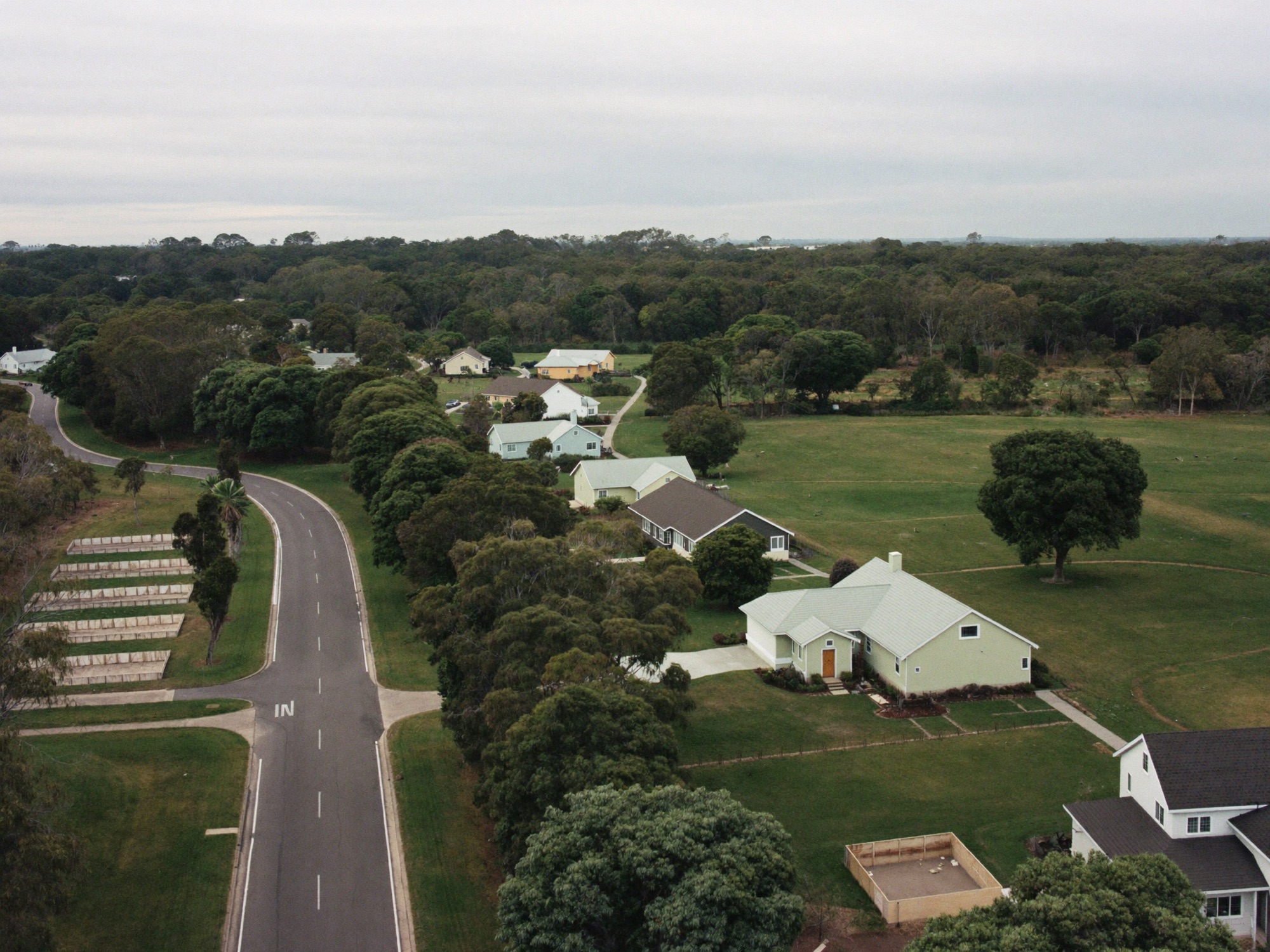 Aerial view of a new growth-corridor estate